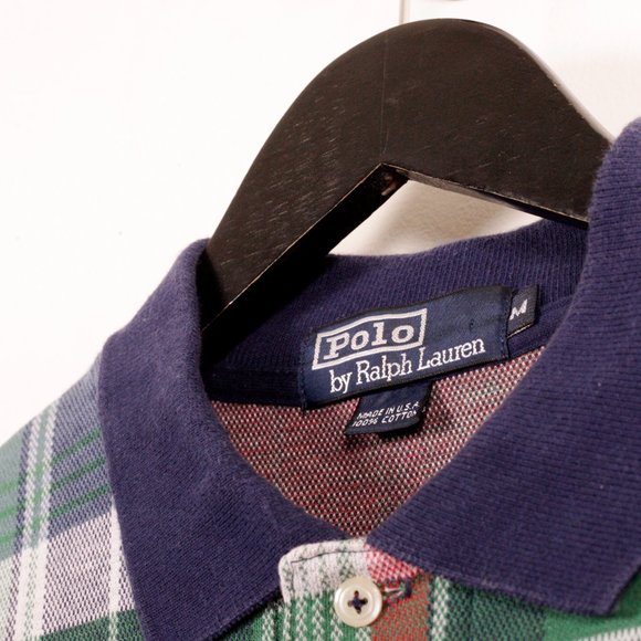 Vintage Polo Ralph Lauren Cotton Plaid Shirt Med - Picture 6 of 10